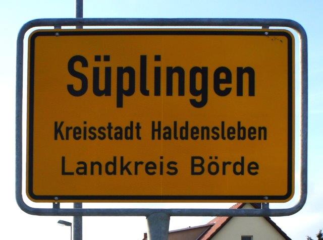 Ortseingangschild Süplingen